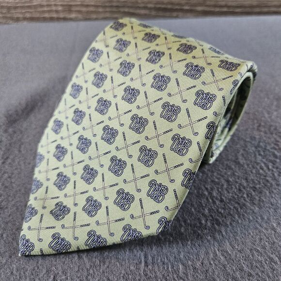 Vineyard‎ Vines Wee Burn Country Club Silk Neck Tie Green 60x3.75 - Picture 1 of 4